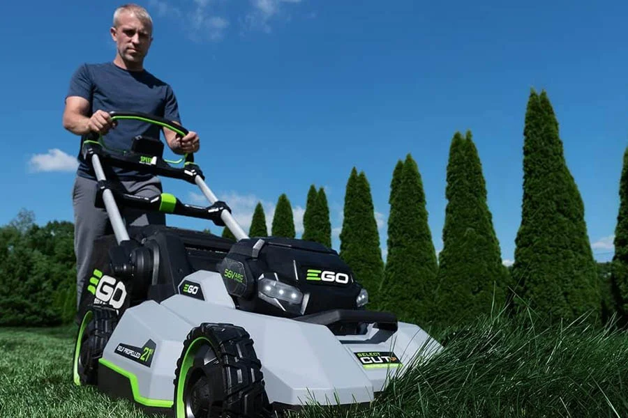 self powered lawn mower